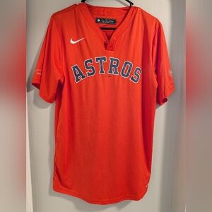 MLB Nike Official Houston Astros  Baseball Jersey T Shirt Mens Small